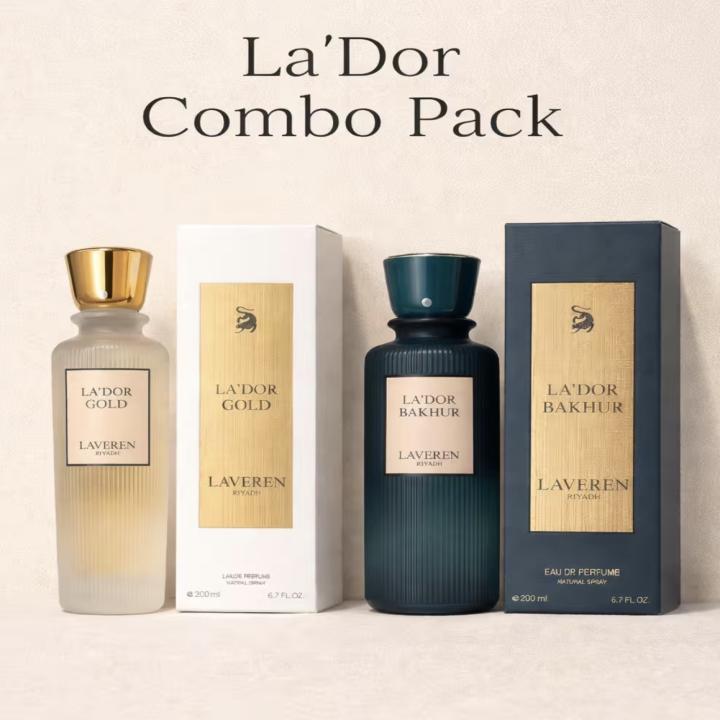 La&rsquo;Dor Signature Duo Luxury Perfume Set (Gold & Bakhur)