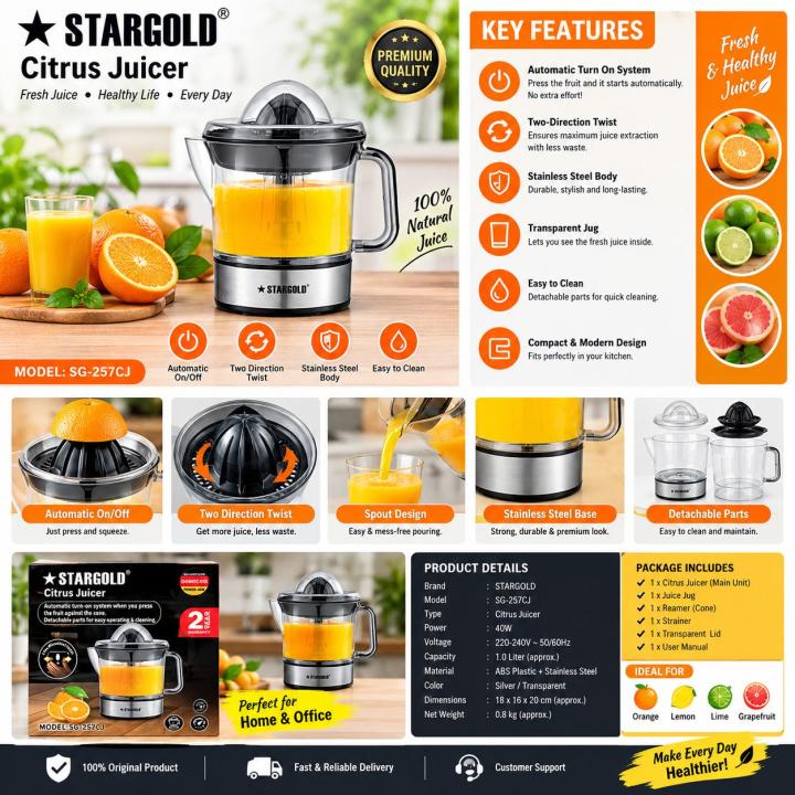 STARGOLD Citrus Juicer &ndash; SG-257CJ